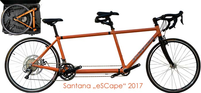 Santana eSCape Tandem mit Koffer